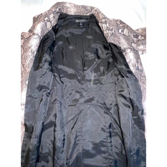 INC International Concepts Snakeskin Print Belted Trench Coat - Women's Size M‎ - Picture 4 of 8